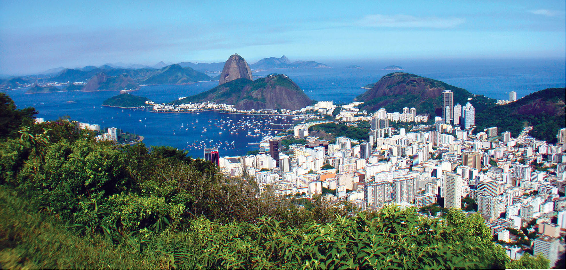 A pristine view of the skyline, bay, and Sugar Loaf in Rio de Janeiro, Brazil. (Photo by Rodrigo Soldon.)  