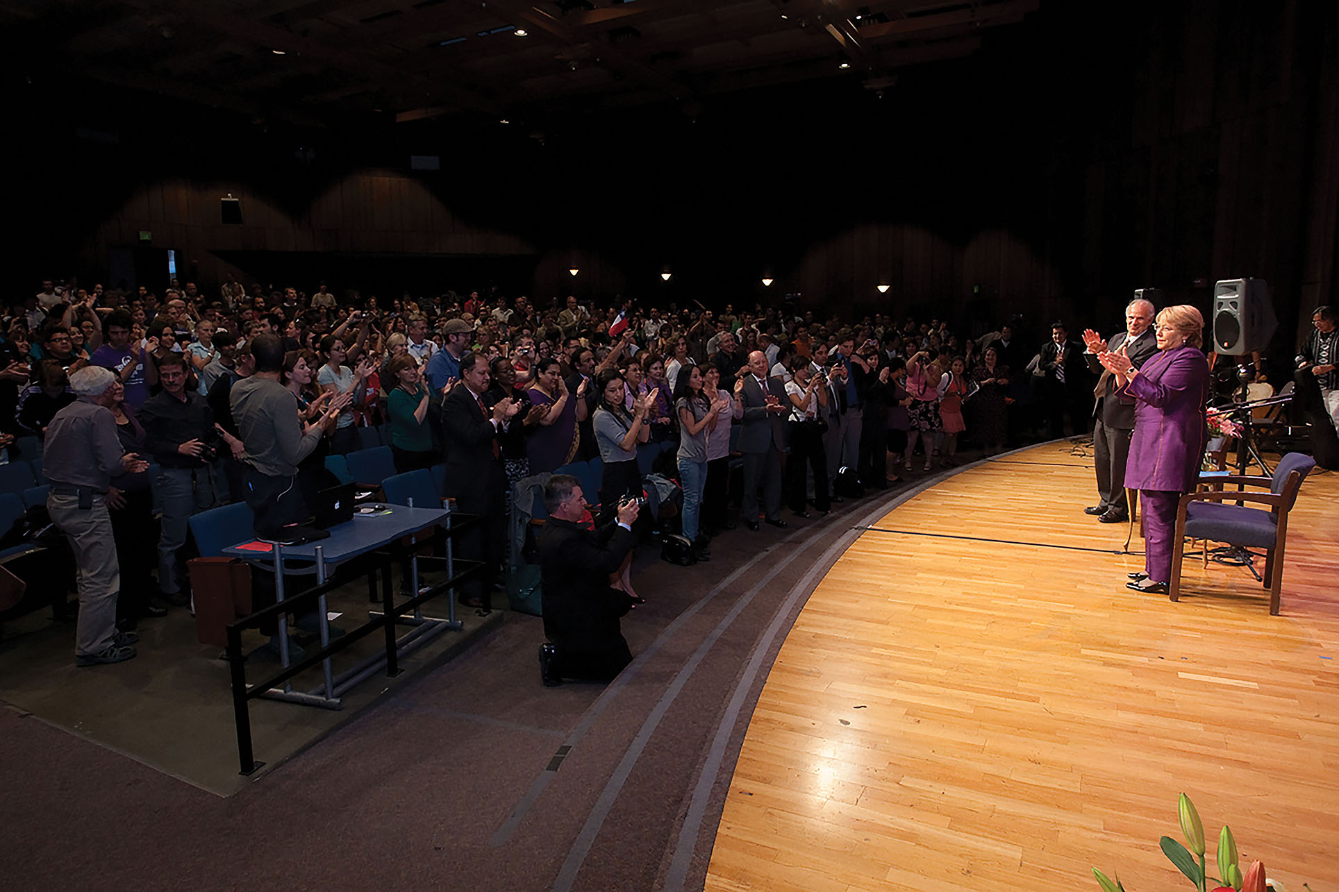 Michelle Bachelet speaks at UC Berkeley, May 2010. (Photo by Jim Block.) Michelle Bachelet speaks at UC Berkeley, May 2010. (Photo by Jim Block.)