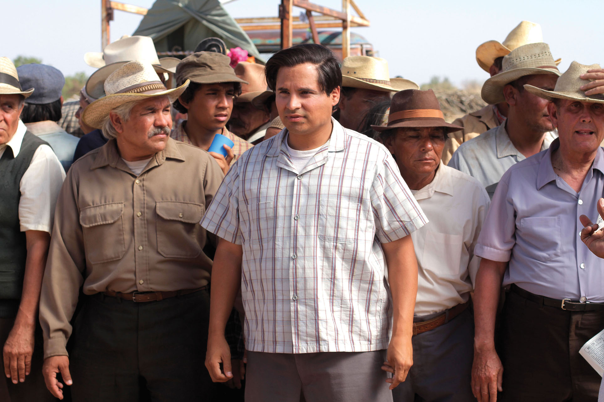 A still from the film Cesar Chavez, with Michael Peña playing the lead role. (Photo courtesy of Canana Films.)