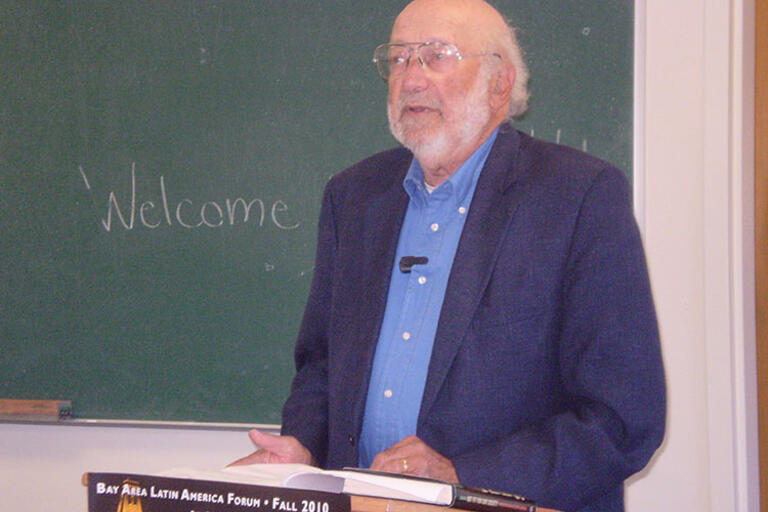 Peter Schrag speaks at Berkeley in August 2010.