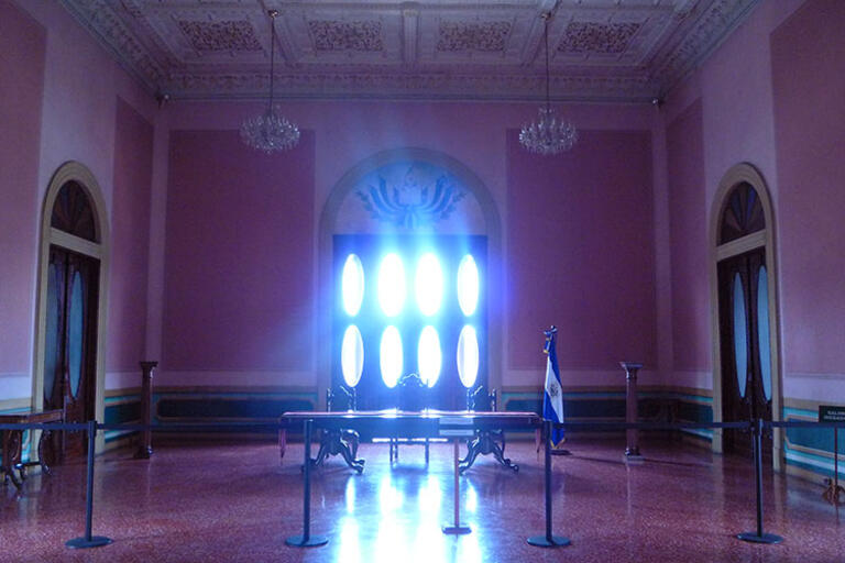 El Salvador's Supreme Court chamber in the Palacio Nacional