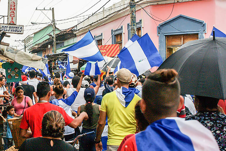  A protest in Granada, Nicaragua, May 2018. (Photo by Julio Vannini.)