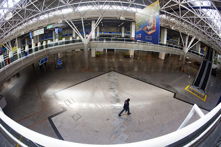 Brasilia's empty international airport, April 2020