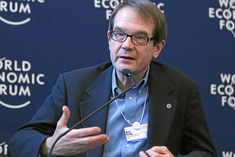 Portrait of Bob King speaking at World Economic Forum