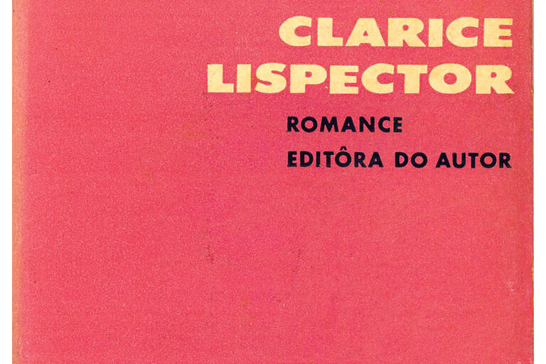 The plain red Brazilian cover of Lispector's book, The Passion According to G.H. (Image from Wikimedia.)