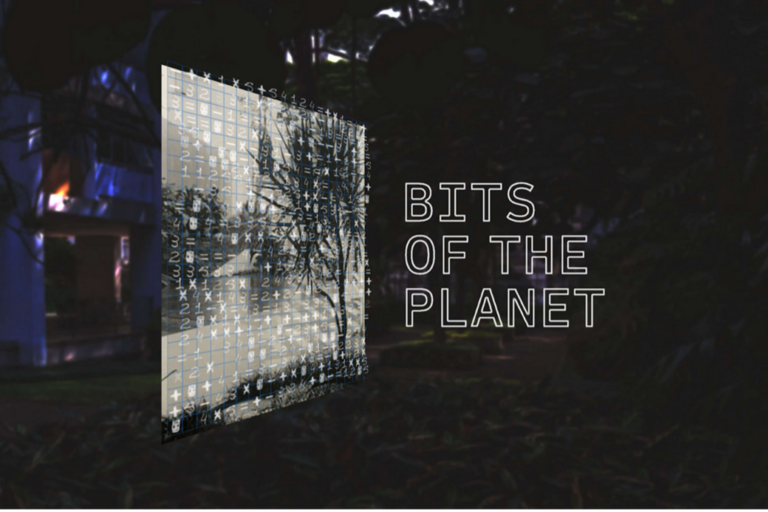 Bits of the Planet exhibition's flyer