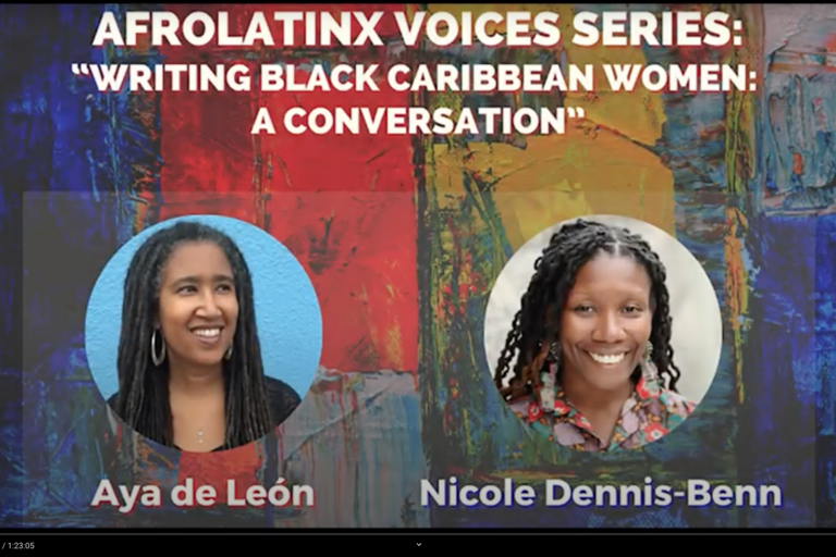 Poster for AfroLatinx Voices Series