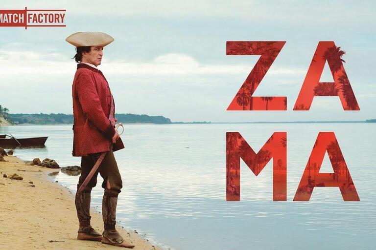 ZAMA poster, showing a man looking out to the water