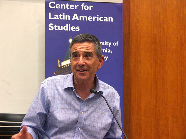 Raymond Telles speaks at Berkeley after a screening of "A Photographer's Journey." (Photo by Andrea Flores.) Professor Raymond Telles close up
