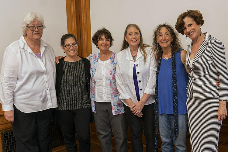 The panel (from left): Rosemary Joyce, Paula Worby, Beatriz Manz, Elizabeth Oglesby, Karen Musalo, and Denise Dresser. (Photo by Jim Block.) The panelists, from left: Rosemary Joyce, Paula Worby, Beatriz Manz, Elizabeth Oglesby, Karen Musalo, and Denise Dresser
