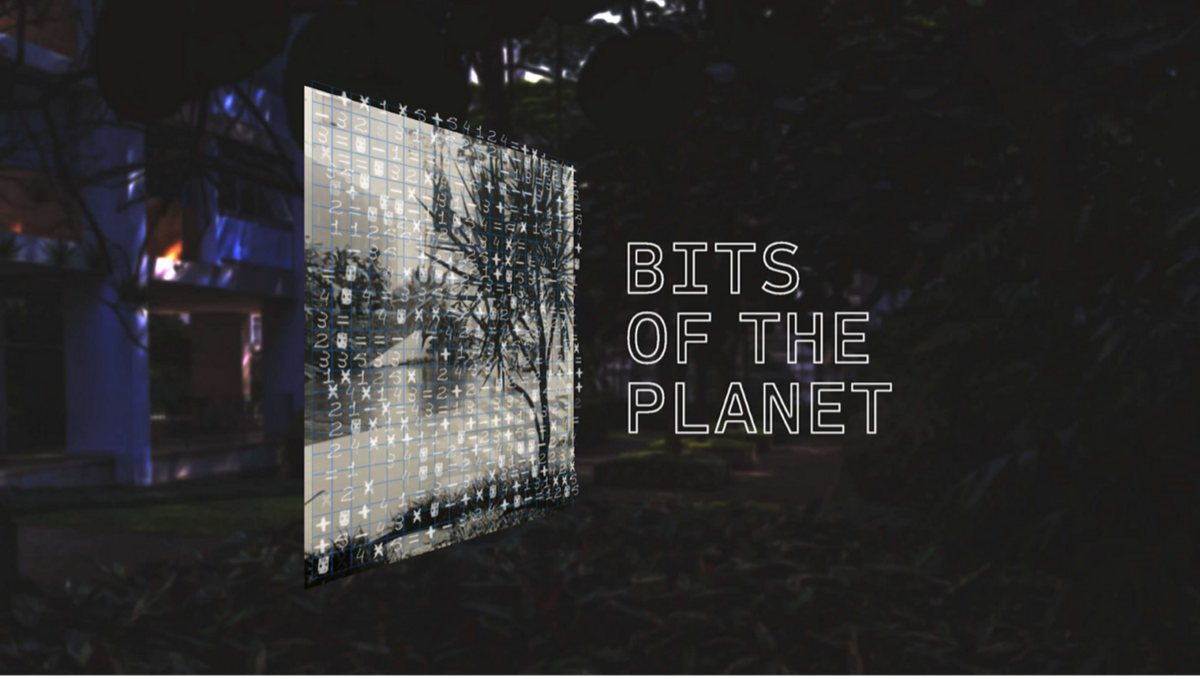 Bits of the Planet exhibition's flyer