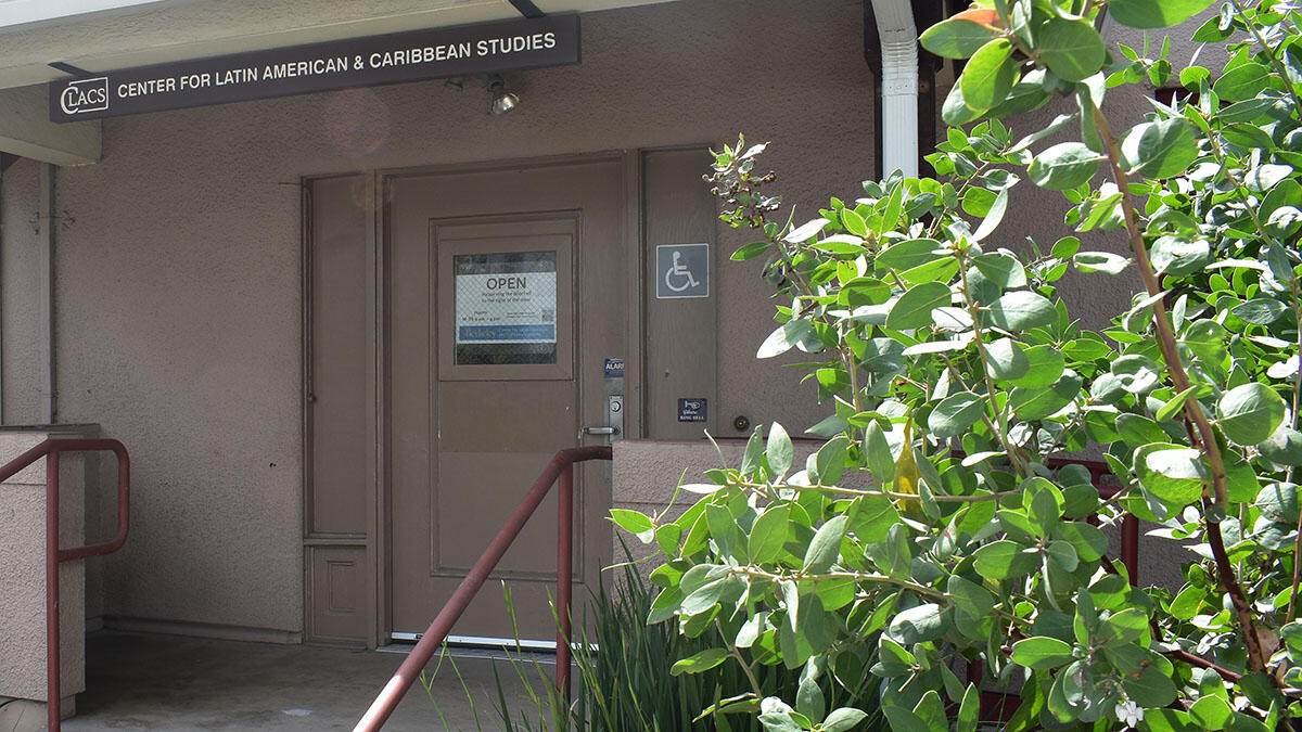 The entrance of the Center for Latin American and Caribbean Studies at UC Berkeley.