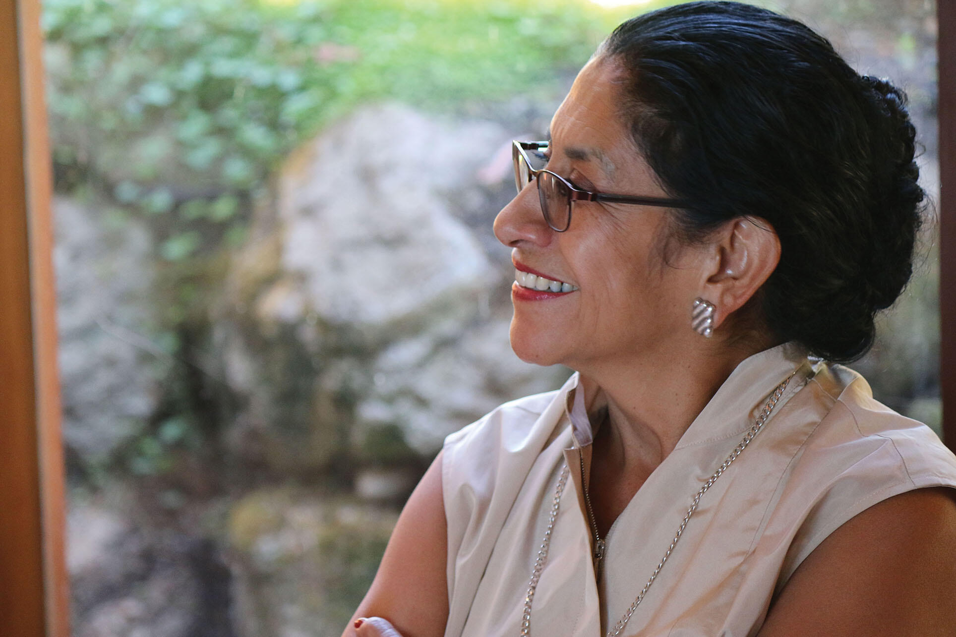 At the Forum, Maria Echaveste advocates policies for strengthening Mexico’s institutions to enhance security. (Photo by Perla Nation.) At the Forum, Maria Echaveste advocates policies for strengthening Mexico’s institutions to enhance security. (Photo by Perla Nation.)