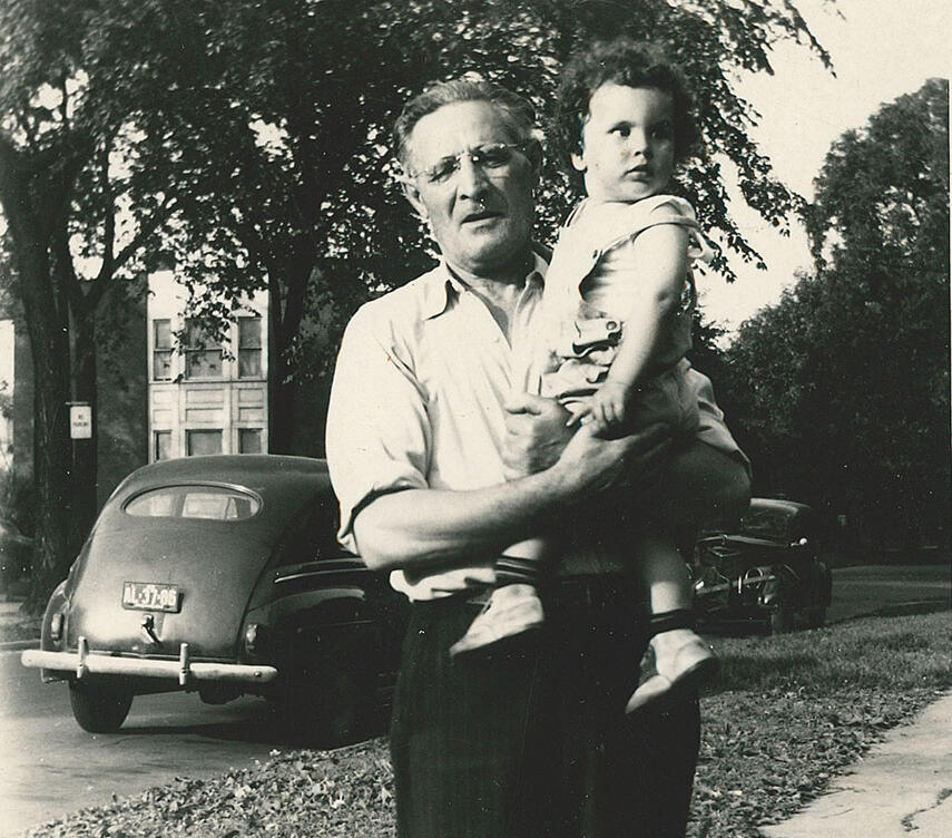 The author and his grandfather in Detroit in the 1940s. (Photo courtesy of Harley Shaiken.)