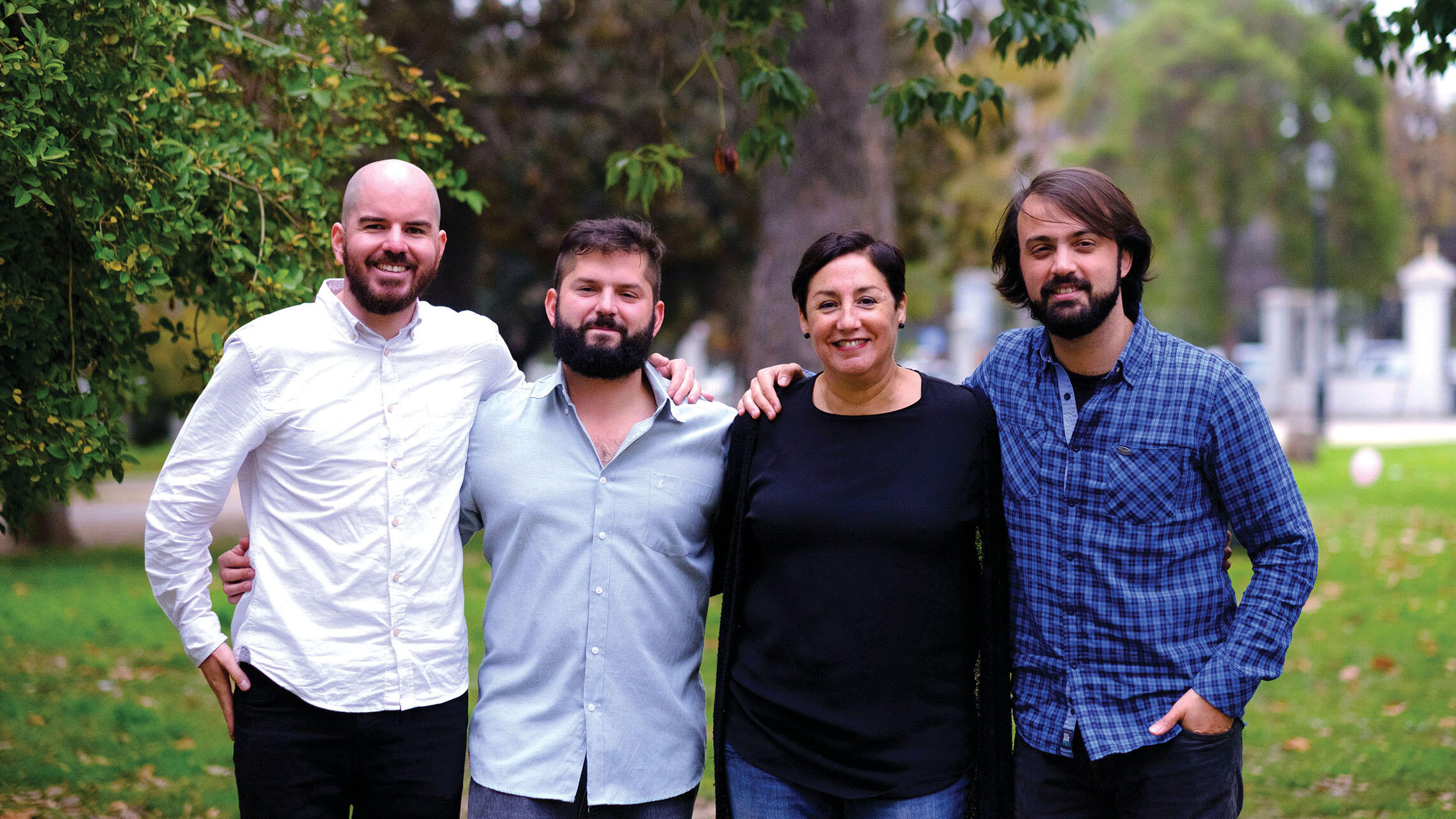  Giorgio Jackson, Gabriel Boric, Beatriz Sánchez, and Jorge Sharp, candidates for office in 2017. (Photo by Fernando Ramírez.)