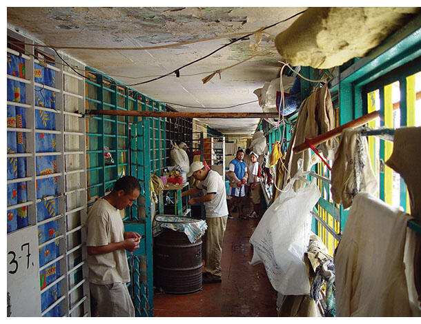 A still from the film depicts prison life In Mexico - informality, crowded cells and little privacy. (Photo courtesy of Layda Negrete and Roberto Hernández.)