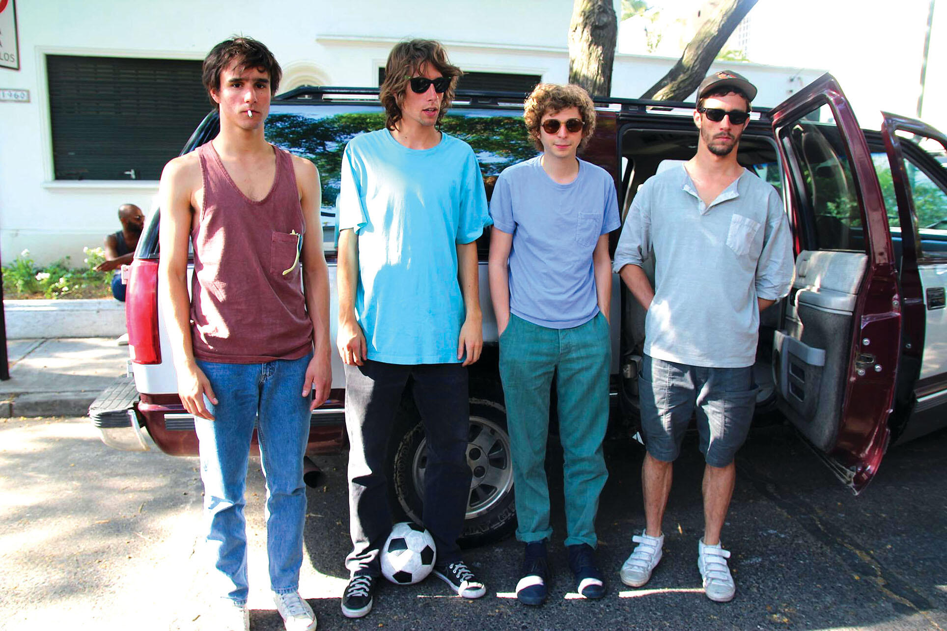 The male characters take a break during their road trip. (Photo courtesy of Diroriro Production Company.) In a still from "Crystal Fairy," the male characters take a break during their road trip. (Photo courtesy of Diroriro Production Company.)