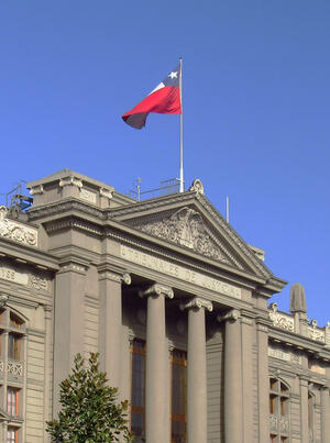 The Supreme Court building in Santiago, Chile.